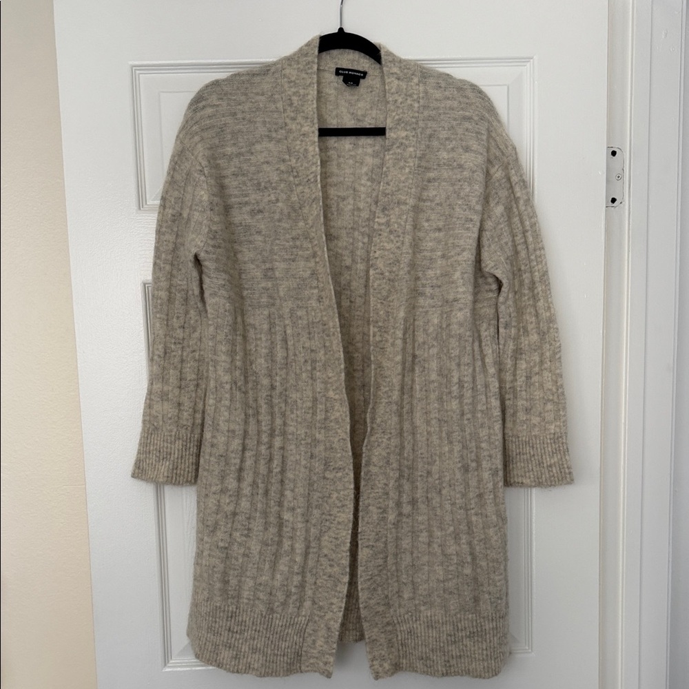 Club Monaco Cozy Cream Open-Front Sweater